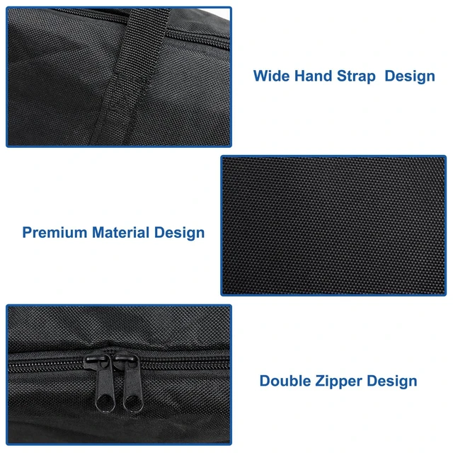 Alt view image 4 of 7 - BBQ Tool Storage Bag, Heavy Duty Tools Bag, 600D Oxford Cloth, Outdoor Grill Accessories Bag for Camping Picnic Trip (22X5X8Inch)