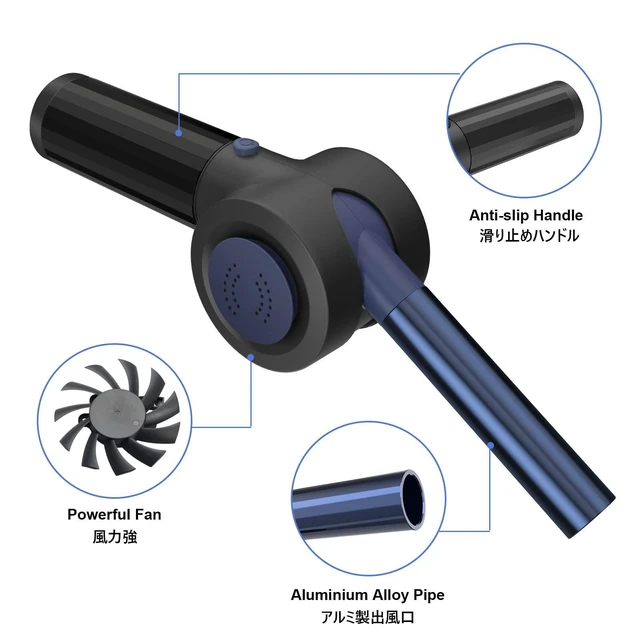 Alt view image 2 of 7 - BBQ Fan Air Blower for Outdoor Camping Portable Electric Barbecue Fire Blower Tool