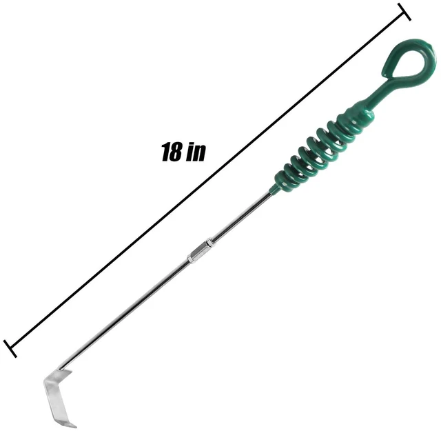 Alt view image 2 of 6 - 18 Inch BBQ Ash Tool, kamado Joe Charcoal Smoker Wood Burning Stove ash Rake Grilling Accessories, Green Threaded Handle Charcoal Garden Tools Grill Cleaning Tools