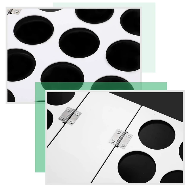 Alt view image 7 of 7 - Vinyl Storage Rack Acrylic 15 Holes Vinyl Roll Holder Craft Paper Storage Organizer Aperture 2 Inch Multiple Display Stand for Craft Room Home Office School, 12 x 7.8 Inch(White)