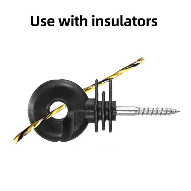 Alt view image 3 of 6 - Upgraded Electric Fence Polywire 330 Feet100 Meter6 Stainless Steel Strands for Reliable Conductivity and Rust ResistancePortable Electric Fence Rope