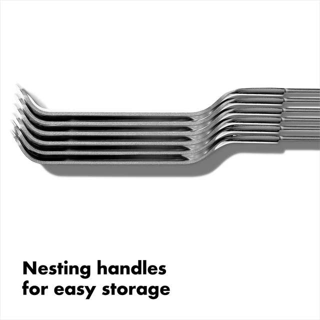 Alt view image 6 of 7 - Outdoor Grilling Skewers | Sturdy Stainless Steel, Angled Handles, Compact Nesting Storage, Ideal for Kebabs and Grilling Vegetables