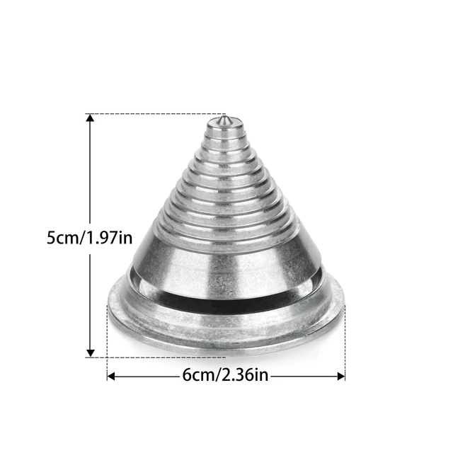 Alt view image 2 of 7 - Lawn Mower Blade Balancer, Metal Tool for Blades After Sharpening, 1 Pack | Zinc alloy, fits common round and square holes, static balance check on a flat level surface, helps reduce mower vibration