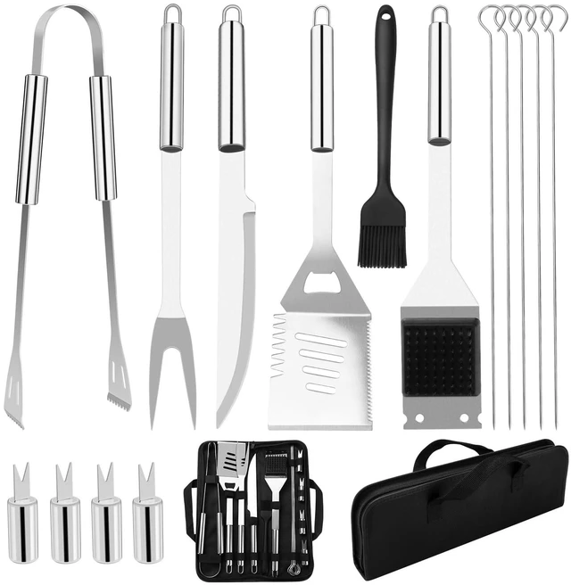 Main image of Grill Utensils Set,15 Pcs Stainless Steel BBQ Accessories Set, Portable Professional Grill Tool, Perfect Grill Kit Gift for Outdoor with Bag