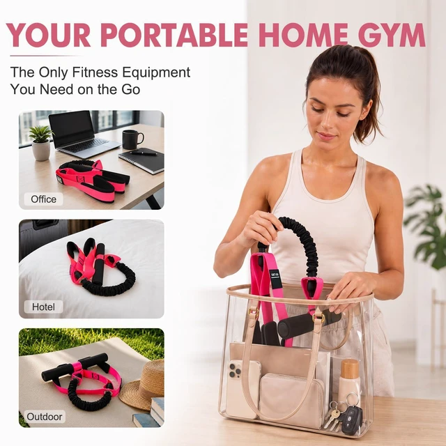 Alt view image 6 of 6 - Pedal Resistance Band with Handle, Upgraded Durable Thickened Latex Tubes and Soft Foam Fabric Foot Pedal, Sit Up Exercise Equipment for Abdomen, Waist, Arm, Core/ABS, Leg, Physical Therapy