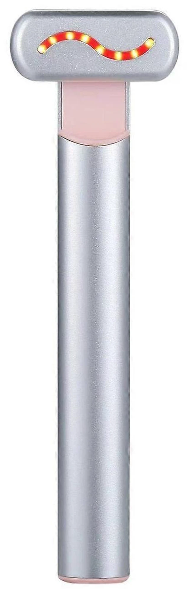 Alt view image 6 of 10 - Ecocleanpath CHRONUS Silver Handheld LED Red Light Therapy Facial Device with Vibration Massage for Face & Neck