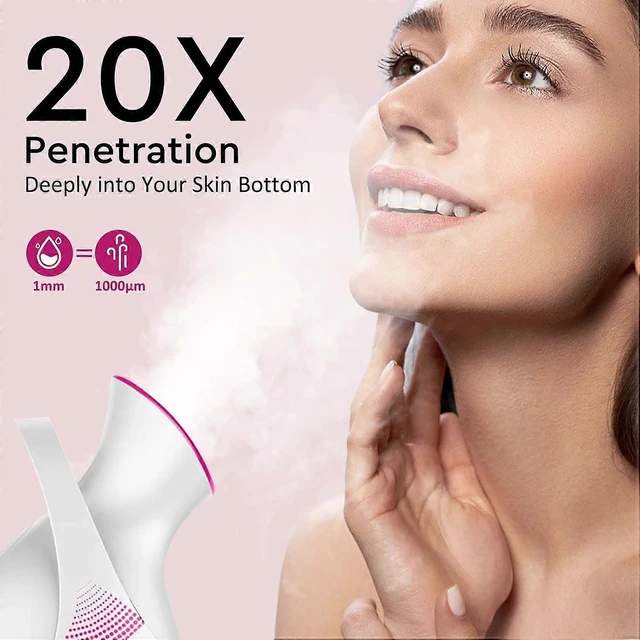 Alt view image 7 of 10 - Ecocleanpath White Nano Ion Facial Steamer - Warm Mist for Deep Hydration, Acne & Blackhead Care