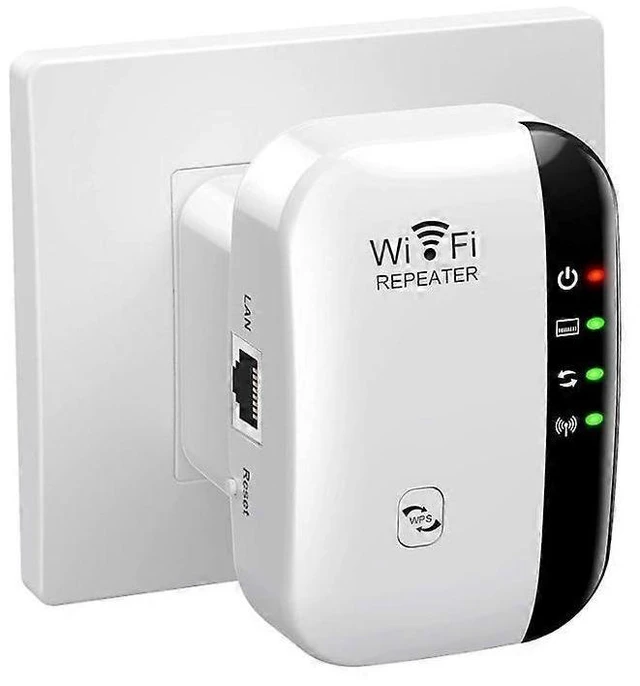 Alt view image 6 of 10 - Ecocleanpath White WiFi Extender Booster, 3650 Sq.ft Coverage for 45 Devices, Ethernet Port & Quick Setup
