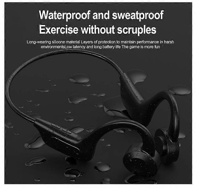 Alt view image 7 of 10 - Wireless Bone Conduction Headphones - Open-Ear Sweatproof, 7H Playback, Bluetooth 5.0 (Black)