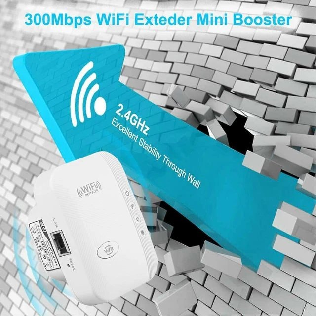 Alt view image 8 of 10 - Ecocleanpath 300Mbps WiFi Range Extender & Repeater, 2.4GHz Signal Booster Amplifier, Easy Setup (White)