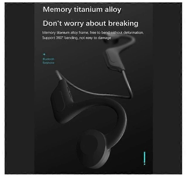 Alt view image 10 of 10 - Wireless Bone Conduction Headphones - Open-Ear Sweatproof, 7H Playback, Bluetooth 5.0 (Black)