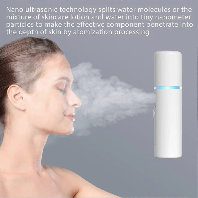 Alt view image 8 of 10 - Ecocleanpath Portable Nano Facial Mister - 20ml USB Steamer for Hydration, Lash Extensions & Skin Care (White)