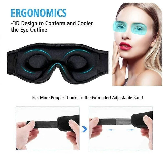 Alt view image 7 of 10 - Bluetooth Sleep Headband with Eye Mask, Wireless Music Earbuds for Side Sleepers, Yoga, Insomnia Relief (Pink)