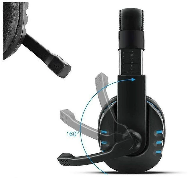 Alt view image 8 of 10 - 3.5mm Gaming Headset with Mic, Over-Ear Noise Isolating Headphones, Volume Control, Compatible with PC, PS4, Xbox One (Black)