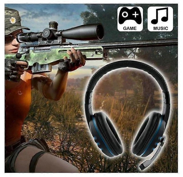 Alt view image 10 of 10 - 3.5mm Gaming Headset with Mic, Over-Ear Noise Isolating Headphones, Volume Control, Compatible with PC, PS4, Xbox One (Black)
