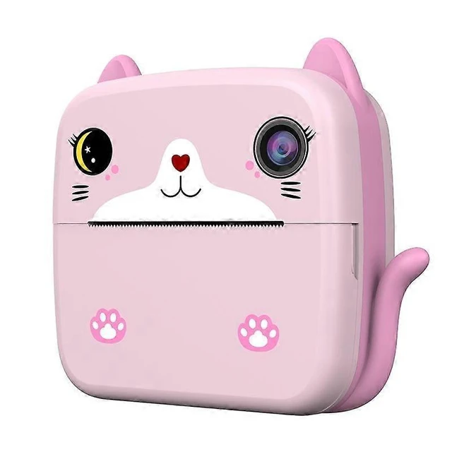 Alt view image 6 of 10 - Ecocleanpath A21 Kids Instant Print Camera with Dual Lens, 1080P HD Video & Free 32GB Card - Pink
