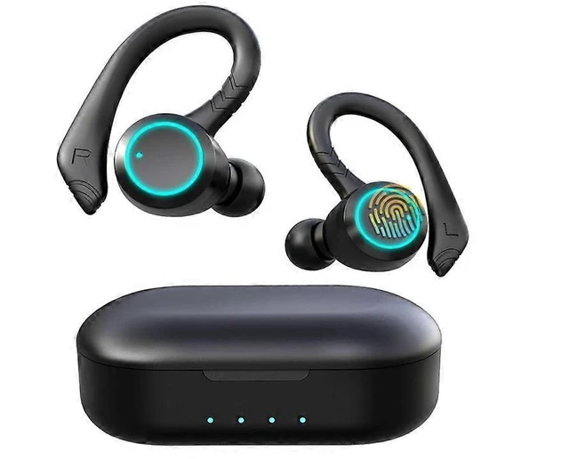 Alt view image 6 of 10 - Sport Wireless Earbuds Bluetooth 5.1, IPX7 Waterproof Over-Ear Running Headphones with 30H Playtime & Dual Mic (Black)
