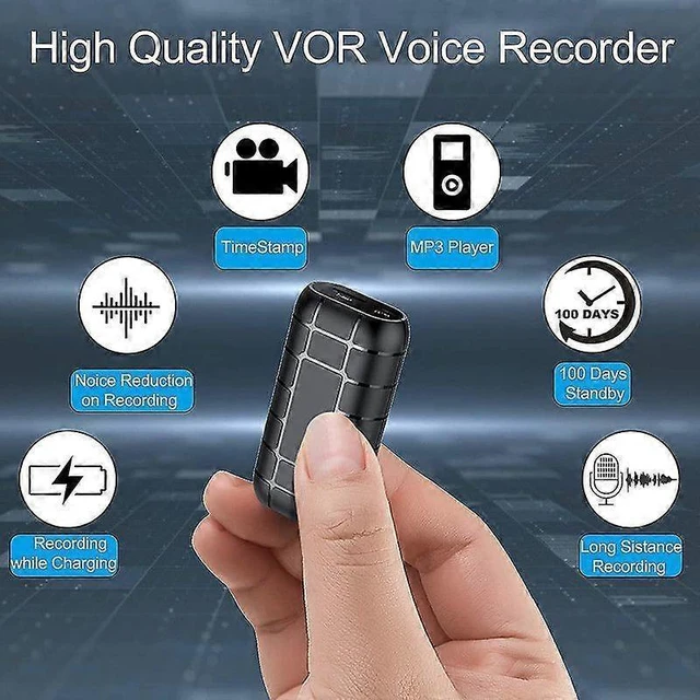 Alt view image 7 of 10 - Ecocleanpath B800LI1103H1 Mini Voice Recorder with Magnetic Base, 200H Record & VOR Mode