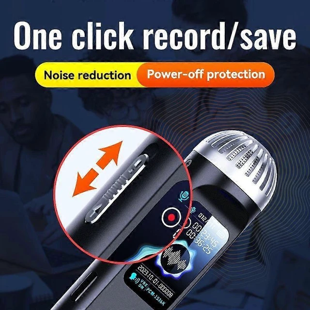 Alt view image 9 of 10 - Ecocleanpath Q99 Voice Recorder 16GB Black - Intelligent Noise Reduction MP3 for Conference & Interview