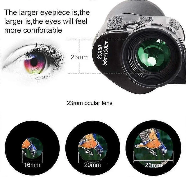 Alt view image 7 of 10 - Ecocleanpath TE600726 20x50 Binoculars with Night Vision, BAK-4 Prism & Waterproof for Hunting/Birding
