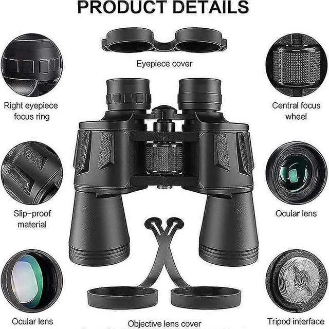 Alt view image 9 of 10 - Ecocleanpath TE600726 20x50 Binoculars with Night Vision, BAK-4 Prism & Waterproof for Hunting/Birding