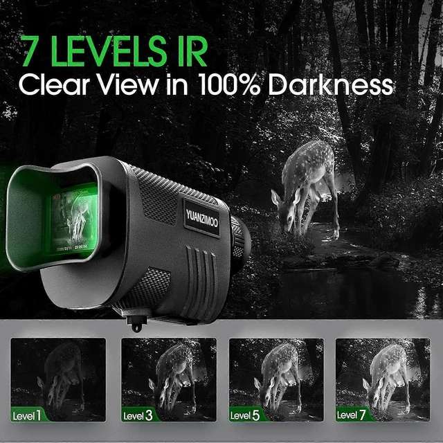 Alt view image 8 of 10 - Ecocleanpath Upgraded Digital Night Vision Monocular with 8X Zoom & IR Illuminator for 100% Darkness (Black)