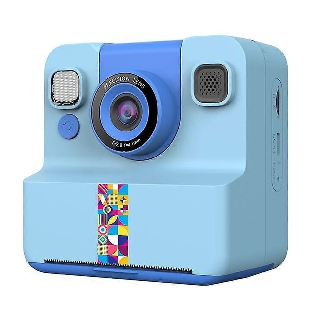 Alt view image 6 of 10 - Ecocleanpath A30 Kids Instant Print Camera 2400W Pixel, 2.4" IPS Screen, 32GB TF Card, Blue - Creative Photo & Video Fun