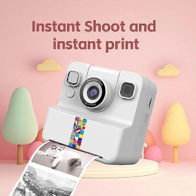 Alt view image 7 of 10 - Ecocleanpath A30 Kids Instant Print Camera 2400W Pixel, 2.4" IPS Screen, 32GB TF Card, Blue - Creative Photo & Video Fun