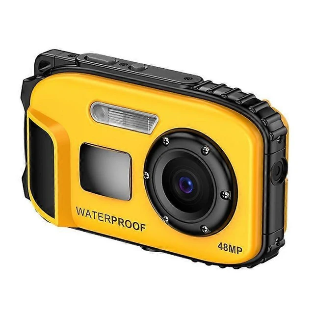 Alt view image 6 of 10 - Ecocleanpath Kids Waterproof Camera 48MP HD 32GB Yellow | No Case Needed, 17ft Depth, Floating Design