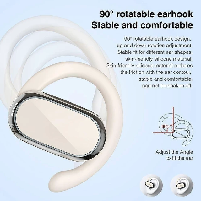 Alt view image 9 of 10 - DT4.0 Open-Ear Headphones, 360° Panoramic Sound, PX7 Waterproof, Air Conduction, No Sound Leakage (Black)