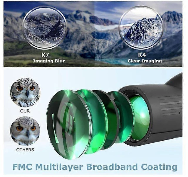 Alt view image 8 of 10 - Ecocleanpath 12x50 High Power Monocular Telescope for Adults, HD Zoom with Smartphone Adapter & Tripod (Black)