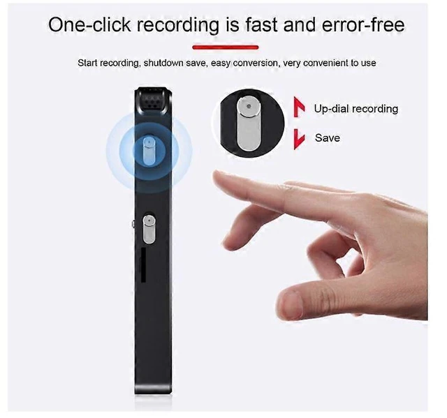 Alt view image 8 of 10 - Ecocleanpath Voice Activated Spy Recorder: HD Audio, 1200 Min, MP3 Player, Password Lock (Black)