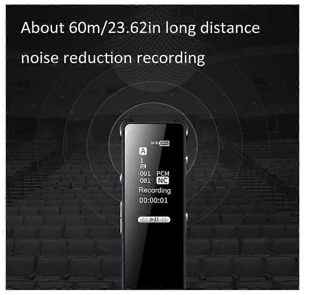 Alt view image 9 of 10 - Ecocleanpath Voice Activated Spy Recorder: HD Audio, 1200 Min, MP3 Player, Password Lock (Black)
