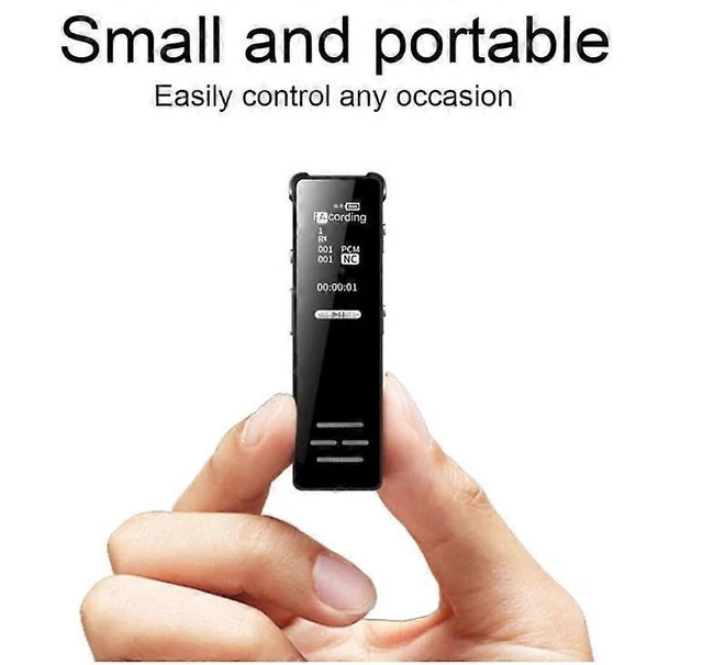 Alt view image 10 of 10 - Ecocleanpath Voice Activated Spy Recorder: HD Audio, 1200 Min, MP3 Player, Password Lock (Black)