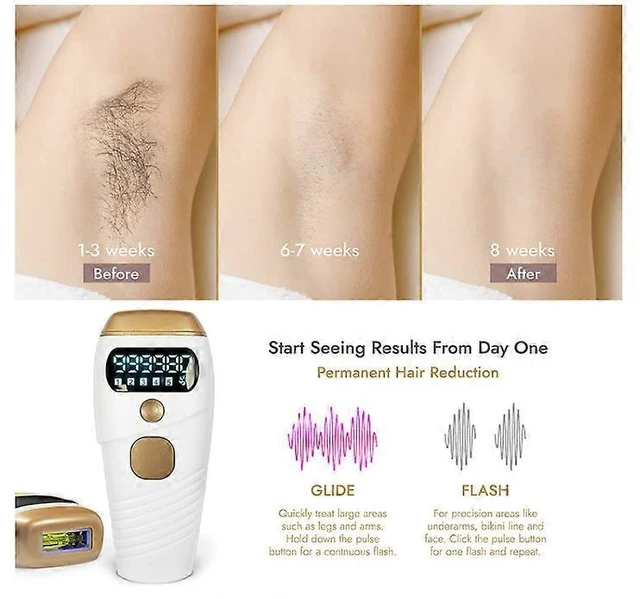 Alt view image 8 of 10 - Ecocleanpath IPL Laser Hair Remover for Sensitive Skin, Permanent At-Home Hair Removal Device, 5 Levels, Black