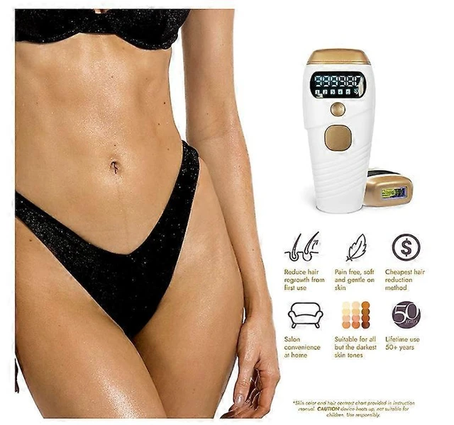 Alt view image 9 of 10 - Ecocleanpath IPL Laser Hair Remover for Sensitive Skin, Permanent At-Home Hair Removal Device, 5 Levels, Black