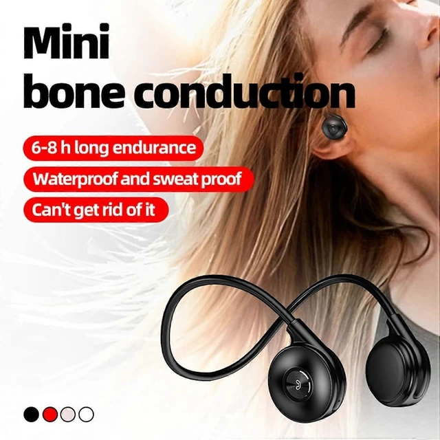 Alt view image 10 of 10 - Bluetooth 5.3 Bone Conduction Headphones, IPX6 Waterproof, 30H Playback, Open-Ear Sport Earphones (White)