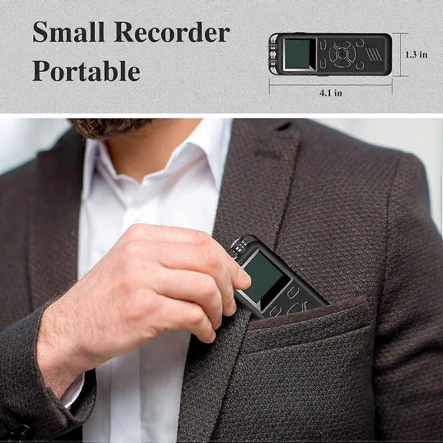Alt view image 10 of 10 - Ecocleanpath 32GB Voice Activated Recorder for Lectures & Meetings, A-B Repeat & Noise Reduction, Black
