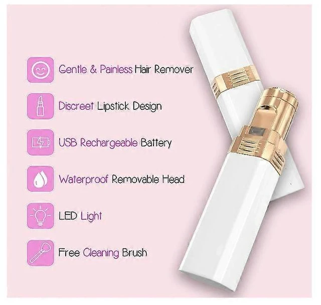 Alt view image 7 of 10 - Ecocleanpath Rechargeable Facial Hair Remover for Women - Painless & Portable Peach Fuzz Device