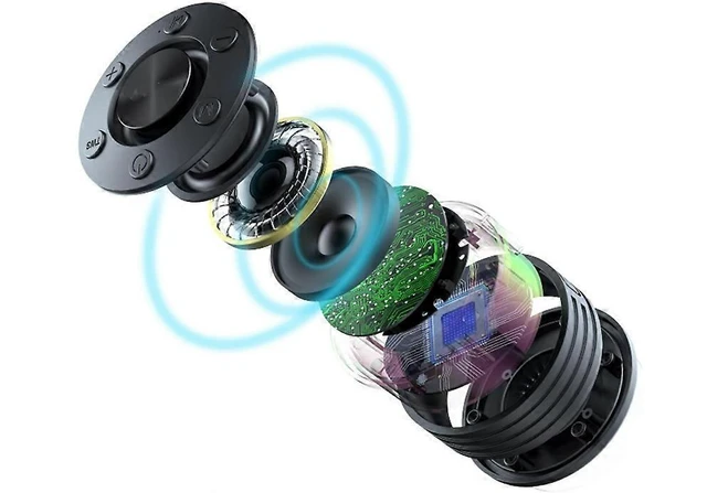 Alt view image 7 of 10 - Ecocleanpath IPX7 Waterproof Bluetooth Speaker with LED Lights & Suction Cup, Portable Mini Speaker for Party, Travel, Beach (Black)
