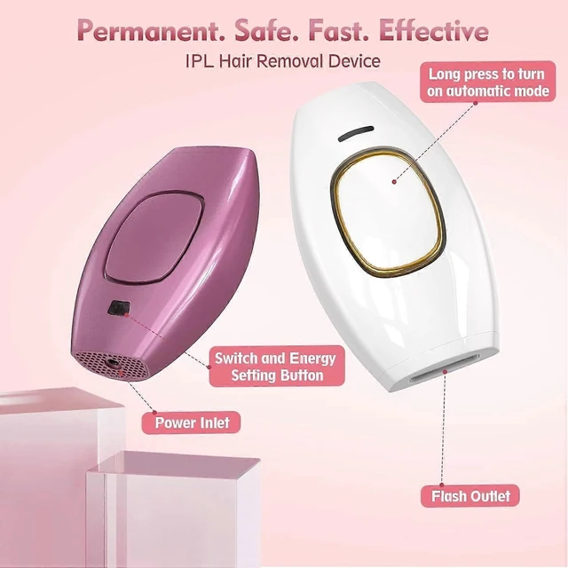 Alt view image 9 of 10 - Ecocleanpath Painless Laser Hair Removal Device for Women & Men, Full Body & Facial At-Home IPL System (Pink)