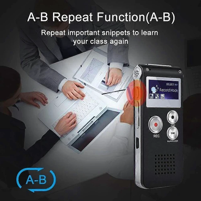 Alt view image 9 of 10 - Ecocleanpath 16GB Voice Activated Recorder with USB Recharge - HD Audio for Lectures, Meetings & Interviews