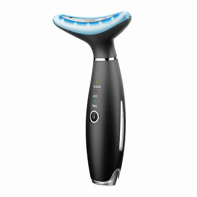 Alt view image 6 of 10 - Ecocleanpath Black Portable Facial & Neck Massager - Ergonomic Multifunction Tool with Vibration