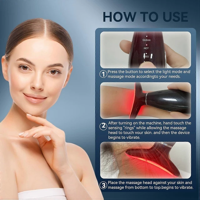 Alt view image 8 of 10 - Ecocleanpath Black Portable Facial & Neck Massager - Ergonomic Multifunction Tool with Vibration