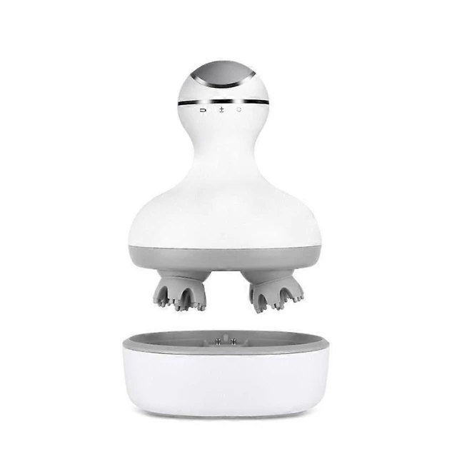 Alt view image 6 of 10 - Ecocleanpath Electric Scalp Massager with 4 Heads, 84 Nodes - Waterproof & Rechargeable for Hair Growth & Relaxation (White)