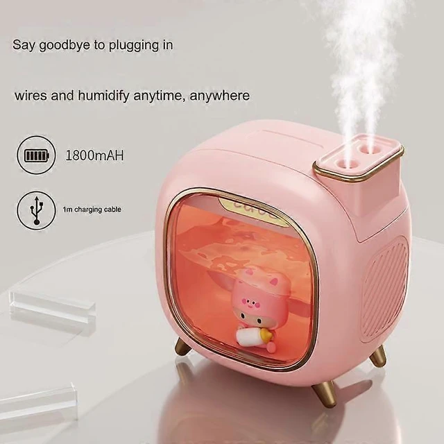 Alt view image 9 of 10 - Ecocleanpath Wireless Dual Spray Air Purifier & Humidifier - 400mL, Type-C, Quiet Nano Mist, Ambient Light