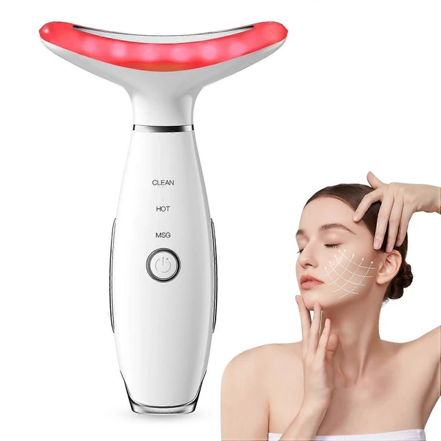 Alt view image 6 of 10 - Ecocleanpath White 3-in-1 Neck & Face Massager - Portable Facial Sculpting Tool for At-Home Skin Care