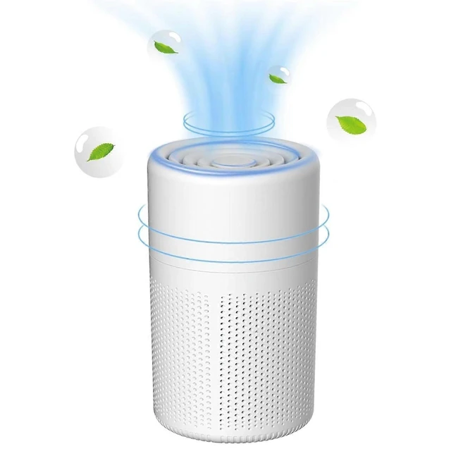 Alt view image 6 of 10 - Ecocleanpath White H13 HEPA Air Purifier for Home & Bedroom, 24dB Ultra Quiet, Pet Odor Eliminator