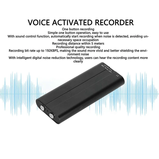 Alt view image 8 of 10 - Ecocleanpath 32GB Smart Voice Activated Recorder with HD Noise Canceling, Long Battery for Lectures & Meetings (Black)