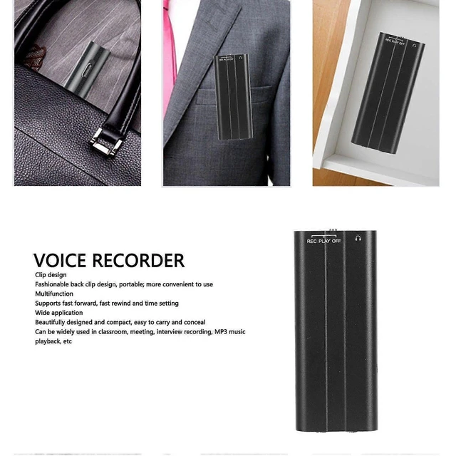 Alt view image 10 of 10 - Ecocleanpath 32GB Smart Voice Activated Recorder with HD Noise Canceling, Long Battery for Lectures & Meetings (Black)